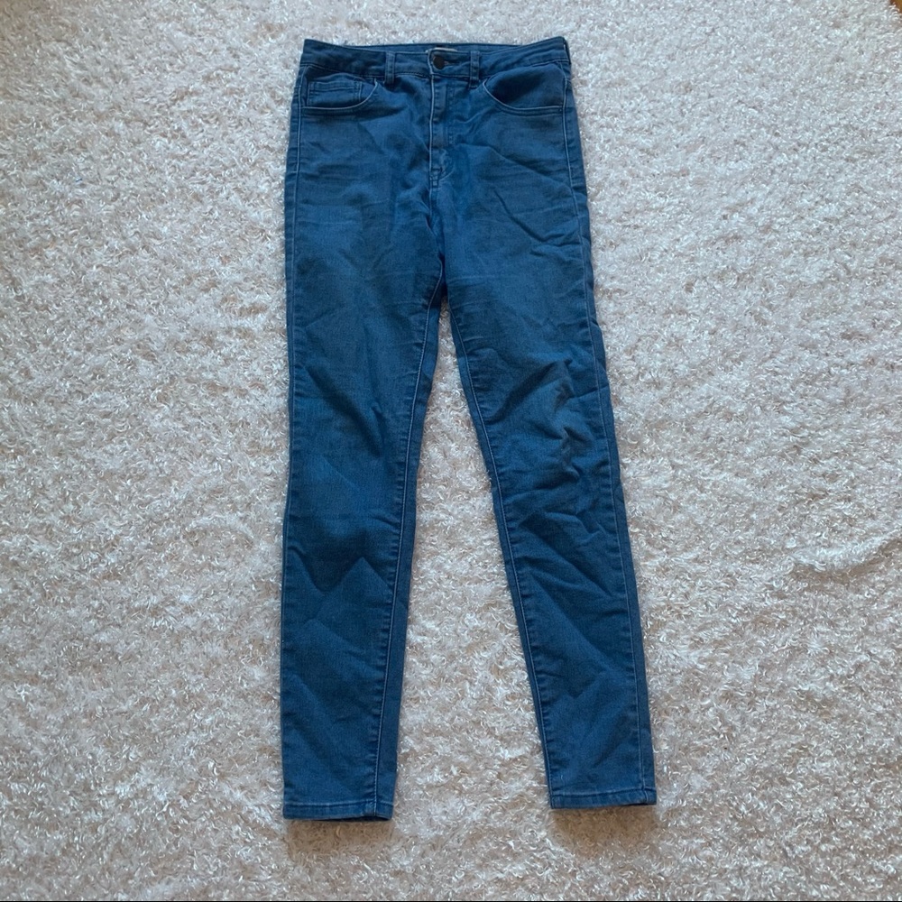 High waisted skinny jeans
